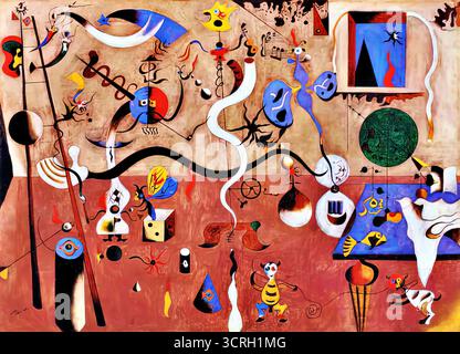 Joan Miró, Karneval von Harlequin (Karneval d’Arlequin), 1924–25 Stock Vektor