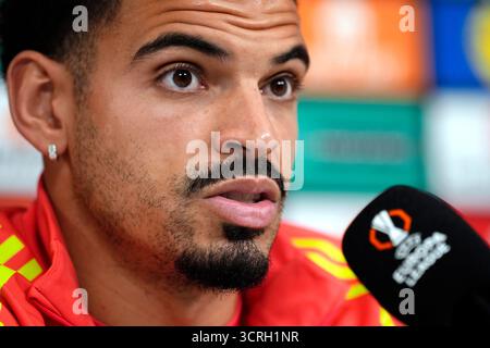 Morgan Gibbs-White von Nottingham Forest während einer Pressekonferenz im City Ground, Nottingham. Bilddatum: Mittwoch, 1. Oktober 2025. Stockfoto