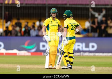 Indore, Indien. Oktober 2025. Holkar Stadium, Indore 1. Oktober 2025: Während des ICC Frauen-ODI-Weltmeisterschaftsspiels zwischen Australien und Neuseeland im Holkar Stadium in Indore, Indien (Unnati Naidu/SPP) Credit: SPP Sport Press Photo. /Alamy Live News Stockfoto