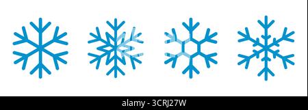 Schneeflocken-Symbolsatz Stock Vektor