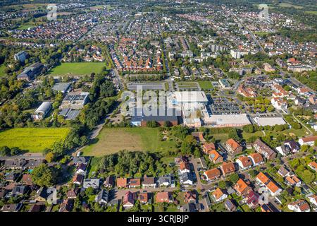 Luftbild, Westpress Arena, Beta Finanz Eissportarena Hamm, Lidl Supermarkt, Uentrop, Hamm, Ruhrgebiet, Nordrhein-Westfalen, Deutschland ACHTUNGxMINDESTHONORARx60xEURO *** Luftaufnahme, Westpress Arena, Beta Finanz Eissportarena Hamm, Lidl Supermarkt, Uentrop, Hamm, Ruhrgebiet, Nordrhein-Westfalen, Deutschland ACHTUNGxMINDESTHONORARx60xEURO Stockfoto