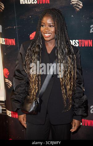 London, Großbritannien. Oktober 2025. Im Bild: Clara Amfo besucht Hadestown Press Night im Lyric Theatre. Quelle: Justin Ng/Alamy Stockfoto
