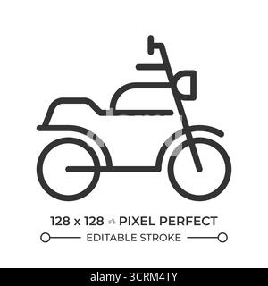 Symbol für die perfekte Linie des Motorrads Stock Vektor