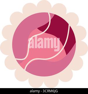 Flacher Valentinstag-Liebesstempel Stock Vektor