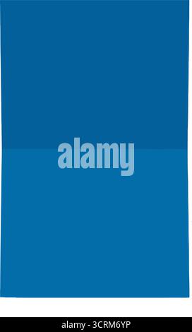 Gebogenes Papier mit Schattenmodell isoliert auf grauem Hintergrund - A4 Blatt Flyer Vorlage Vektor Stock Vektor