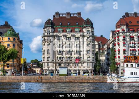 Hotel Esplanade am Wasser im Stadtteil Östermalm im Zentrum Stockholms, Schweden, Nordeuropa Stockfoto