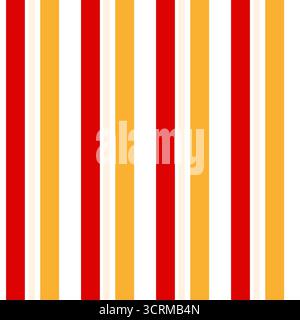 Streifen nahtloses Vektormuster Design mit Rot und Orange Farbe Stock Vektor