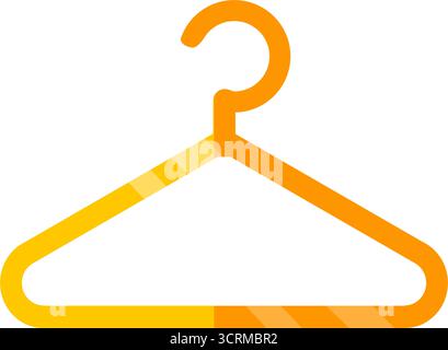 Kleiderbügel Umriss Silhouette - Vektorsymbol Stock Vektor