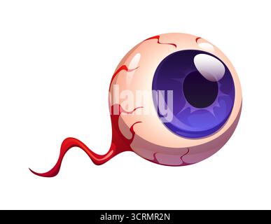 Halloween Zombieauge für Horror-Nacht-Feiertage Stock Vektor
