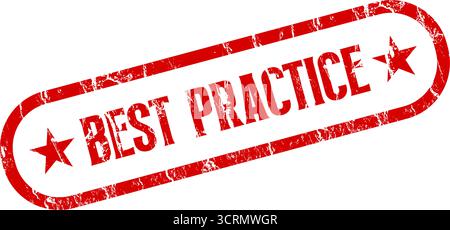 BEST Practice Red Grunge Vintage Stempelschild Stock Vektor