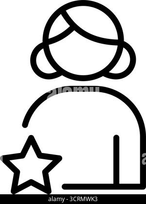 Benutzerfavorit mit Sternumrandung - Vektorsymbol Stock Vektor