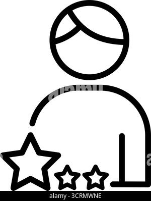 Benutzerfavorit mit Sternumrandung - Vektorsymbol Stock Vektor