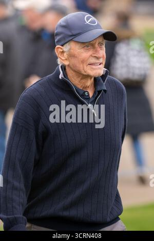 Carnoustie, Schottland. Oktober 2025. Hollywood-Legende Michael Douglas vor der ersten Runde der Alfred Dunhill Links Championship. Quelle: Tim Gray/Alamy Live News Stockfoto