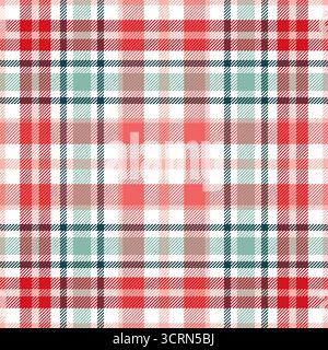 Nahtloses Karomuster. Das sich wiederholende Karomuster-Material sorgt für Designdrucke im Karomuster. Wiederholte Prüfung. Prüft die quadratische Linie. Vichi-Tuch. Tartan wiederholen Stock Vektor