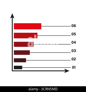 Horizontales Balkendiagramm. Datenvisualisierungsdiagramm. Abbildung der Unternehmensstatistik. Vektor-Infografik-Element. EPS 10. Stock Vektor