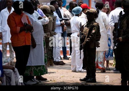 AM 2. OKTOBER 1935 WURDE während des Besuchs der Herzogin von Edinburgh eine Militärwache im Kintambo General Hospital in Kinshasa, Demokratische Republik Kongo, VERHÄNGT. Bilddatum: Donnerstag, 2. Oktober 2025. Stockfoto