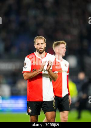 Rotterdam, Niederlande. Oktober 2025. Rotterdam - Bart Nieuwkoop aus Feyenoord im zweiten Spiel der UEFA Europa League 2025/2026. Das Spiel findet am 2. Oktober 2025 im Stadion Feijenoord de Kuip in Rotterdam statt. Credit: Box to Box Pictures/Alamy Live News Stockfoto