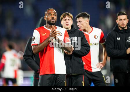 Rotterdam, Niederlande. Oktober 2025. Rotterdam - Cyle Larin of Feyenoord im zweiten Spiel der UEFA Europa League 2025/2026. Das Spiel findet am 2. Oktober 2025 im Stadion Feijenoord de Kuip in Rotterdam statt. Credit: Box to Box Pictures/Alamy Live News Stockfoto