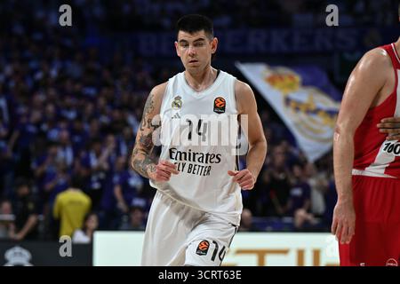 Madrid, Spanien. Oktober 2025. Gabriel Deck von Real Madrid während des Euroleague-Spiels zwischen Real Madrid und Olympiacos Piräus in der Madrid Arena. Endergebnis; Real Madrid Sieg 89-77 Credit: SOPA Images Limited/Alamy Live News Stockfoto
