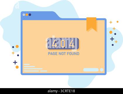 Fehlercode 404 auf einem Computer oder Smartphone Stock Vektor