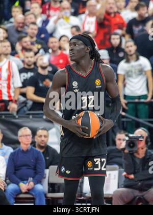 Bayerns 32 Wenyen GABRIEL. Basketball: Bayern - Roter Stern Belgrad 97:88. Euroleague, FC Bayern Basketball - Crvena Zvezda Meridianbet Belgrad, Spieltag 2, Saison 2025-2026, am 2.10.2025 in München, S A P G A R D E N, Deutschland. Quelle / Copyright / Credit : Oryk HAIST *** Bayerns 32 Wenyen GABRIEL Basketball Bayern Red Star Belgrad 97 88 Euroleague, FC Bayern Basketball Crvena Zvezda Meridianbet Belgrad, Spieltag 2, Saison 2025 2026, am 2 10 2025 in München, S A P G A R D E N, Deutschland Quelle Copyright Credit Oryk HAIST xBASKETBALL-BAYERN-ROTER STERNx Stockfoto