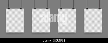 Satz bearbeitbarer Postervorlagen mit transparentem Hintergrund im modernen minimalen Stil, perfekt für Broschüren, Flyer, Magazine, Banner, Karten, und cr Stock Vektor