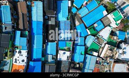 Gamcheon Culture Village in Busan, Südkorea, von oben gesehen Stockfoto