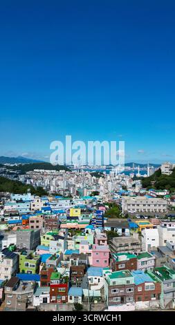 Gamcheon Culture Village in Busan, Südkorea, von oben gesehen Stockfoto