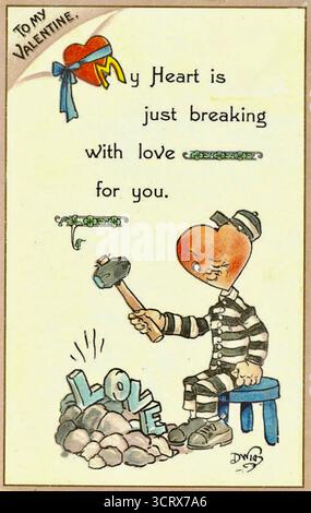 Clare Victor Dwiggins - zu meinem Valentinstag, Postkartenserie Nr. 402, Stockfoto