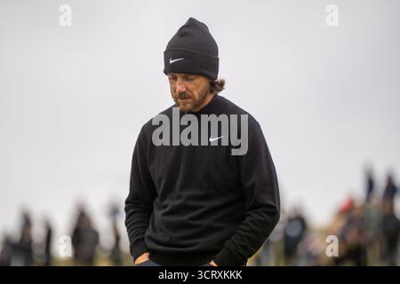 Kingsbarns, Schottland. Oktober 2025. Tommy Fleetwood in der zweiten Runde der Alfred Dunhill Links Championship. Quelle: Tim Gray/Alamy Live News Stockfoto