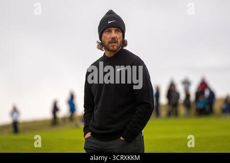 Kingsbarns, Schottland. Oktober 2025. Tommy Fleetwood in der zweiten Runde der Alfred Dunhill Links Championship. Quelle: Tim Gray/Alamy Live News Stockfoto