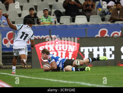 Am 3. Oktober 2025 in Kapstadt, Westkap, Südafrika: Stormers' EVAN ROOS während des United Rugby Championship Matches zwischen den Stormers und Ospreys im Eröffnungsspiel der United Rugby Championship im Cape Town Stadium in Kapstadt, Südafrika. (Kreditbild: © Bertram Malgas/ZUMA Press Wire) NUR REDAKTIONELLE VERWENDUNG! Nicht für kommerzielle ZWECKE! Stockfoto