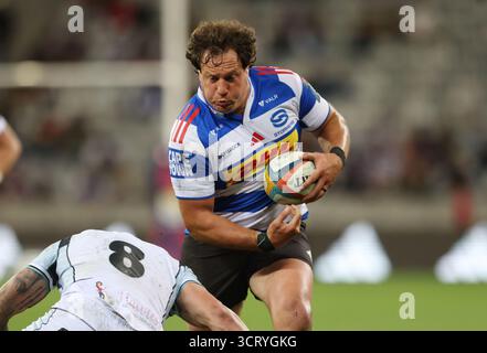 Am 3. Oktober 2025 in Kapstadt, Westkap, Südafrika: Stormers' NEETHLING FOUCHÃ während des United Rugby Championship Matches zwischen den Stormers und Ospreys im Eröffnungsspiel der United Rugby Championship im Kapstadt Stadion in Südafrika. (Kreditbild: © Bertram Malgas/ZUMA Press Wire) NUR REDAKTIONELLE VERWENDUNG! Nicht für kommerzielle ZWECKE! Stockfoto