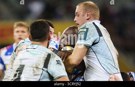 3. Oktober 2025, Kapstadt, Westkap, Südafrika: Stormers' SEABELLO SENATLA während des United Rugby Championship Matches zwischen den Stormers und Ospreys im Eröffnungsspiel der United Rugby Championship im Cape Town Stadium in Kapstadt, Südafrika. (Kreditbild: © Bertram Malgas/ZUMA Press Wire) NUR REDAKTIONELLE VERWENDUNG! Nicht für kommerzielle ZWECKE! Stockfoto