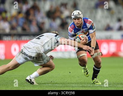 Am 3. Oktober 2025 in Kapstadt, Westkap, Südafrika: Stormers’ MARCEL THEUNISSEN während des United Rugby Championship Matches zwischen den Stormers und Ospreys im Eröffnungsspiel der United Rugby Championship im Kapstadt Stadium in Südafrika. (Kreditbild: © Bertram Malgas/ZUMA Press Wire) NUR REDAKTIONELLE VERWENDUNG! Nicht für kommerzielle ZWECKE! Stockfoto