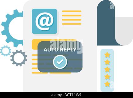 automatische E-Mail-Antwort Stock Vektor