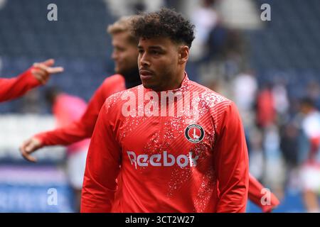 Preston, England. Oktober 2025. Oberst Hernández vor dem Spiel der Sky Bet EFL Championship zwischen Preston North End und Charlton Athletic im Deepdale Stadium in Preston. Kyle Andrews/Alamy Live News Stockfoto