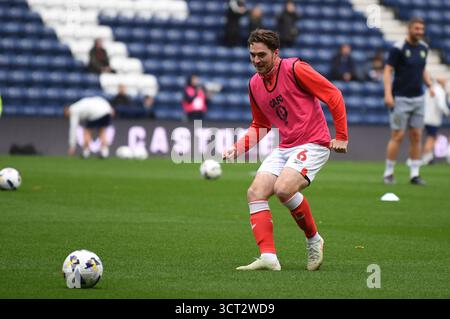 Preston, England. Oktober 2025. Conor Coventry vor dem Spiel der Sky Bet EFL Championship zwischen Preston North End und Charlton Athletic im Deepdale Stadium in Preston. Kyle Andrews/Alamy Live News Stockfoto