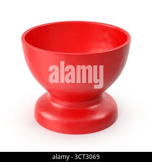 Red Bowl isoliert auf weiß Stockfoto