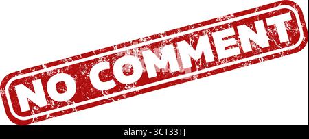 Kein Kommentar - roter Grunge-Stempel Stock Vektor