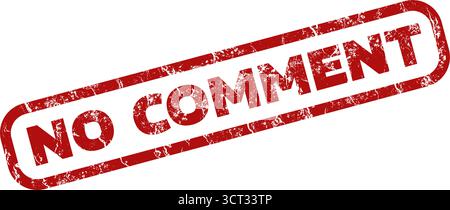 Kein Kommentar - roter Grunge-Stempel Stock Vektor