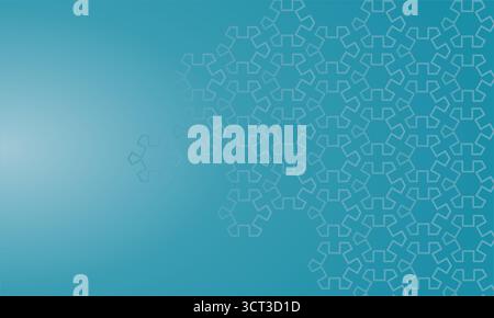 Abstrakter blauer Hintergrund mit molekularem oder geometrischem Muster Stock Vektor