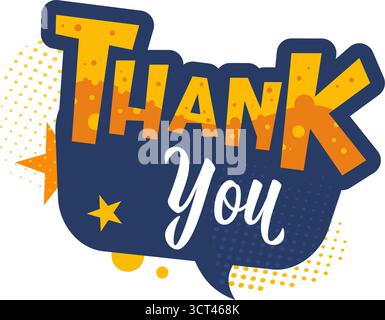 Vielen Dank Text in Sprechblase, Pop-Art-Vektor-Illustration Stock Vektor