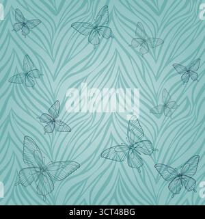 Nahtloser Hintergrund mit bunten Schmetterlingen Stock Vektor