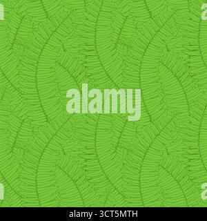 Nahtloser Hintergrund mit Farnblättern Stock Vektor