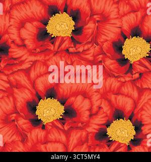 Schöner nahtloser Hintergrund mit rosa Blumen Stock Vektor