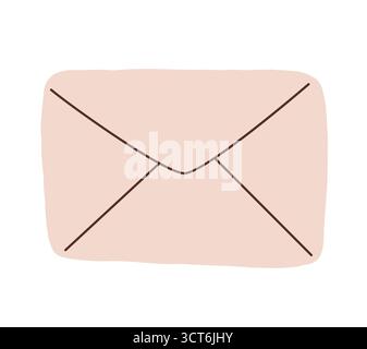 Handzeichnung geschlossener Kuvertvektor-Illustration Stock Vektor