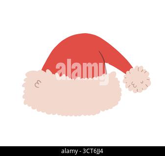 Cartoon Weihnachten Santa Hut Vektor Illustration Stock Vektor