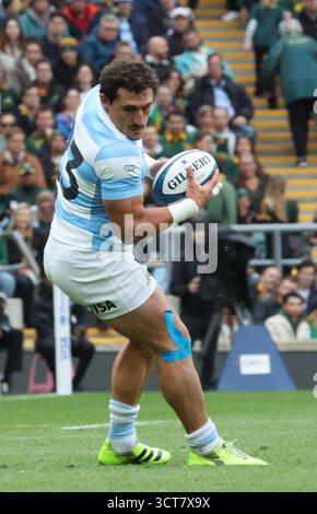 Argentinier Rodrigo Isgro im Kampf gegen Südafrika im Allianz Stadium, Twickenham, London, am 4. Oktober 2025. Credit: Action Foto Sport/Alamy Live News Stockfoto