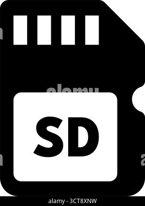 SD-Speicherkarte = Vektorsymbol Stock Vektor